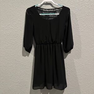 Black Knee Length/Above the Knee Dress